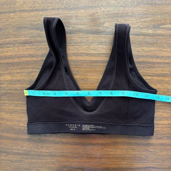 Danskin Intimates Brown Ribbed Seamless Wire Free Bralette Size M Unlined - Picture 4 of 4